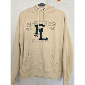 BLUE 84 McGuire's Florida FL 77 Graphic Hoodie Sweatshirt‎ Size M Beige
